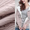 Custom solid colour knitted jacquard single jersey fabric textile for garment