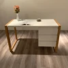 Matt White 3 Drawers Console Book Table Portable Reading Desk
