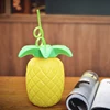 Hot Fruit Shaped Pineapple Beach Tumbler with Twisty Straw Adult Sippy Cup