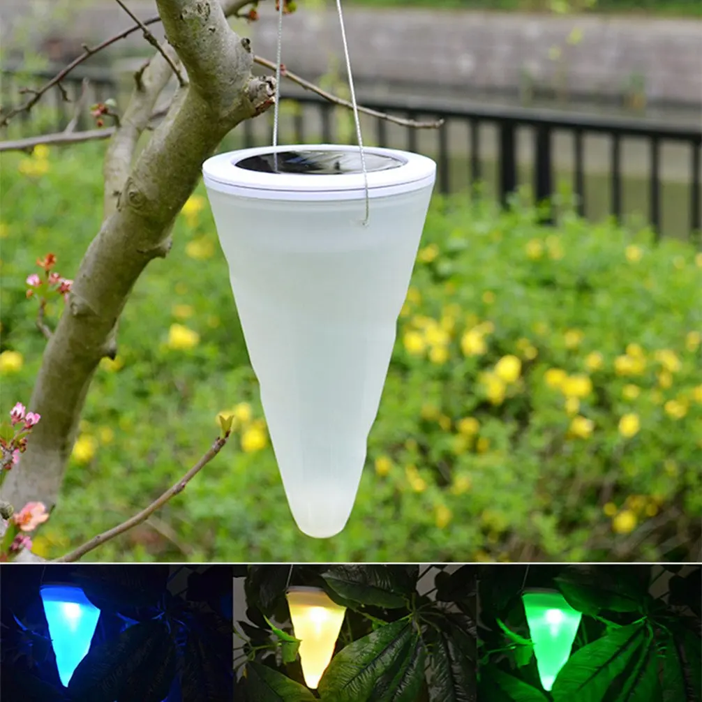Buy Hanging Solar Garden Light Cornet Shaped Solar Lights Solar Tree Lighting Set Of Three 3 Lights In Cheap Price On Alibaba Com