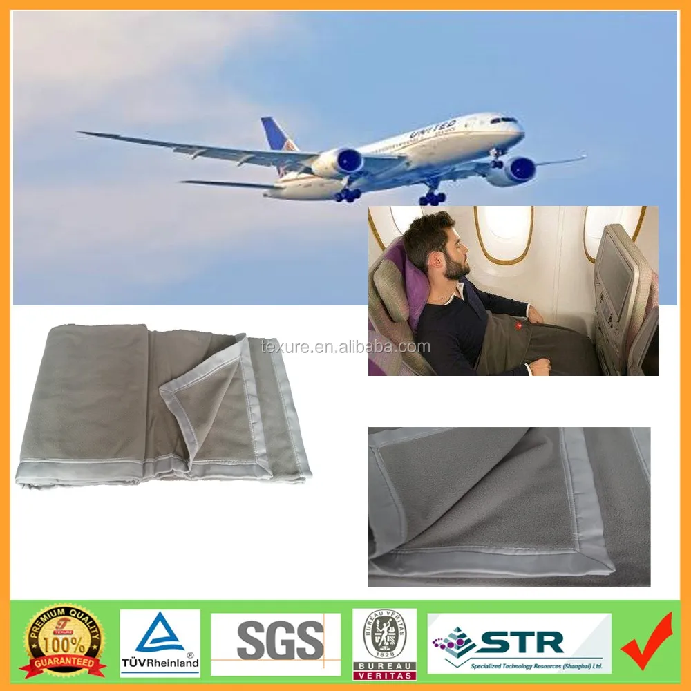 100 Polyester Polar Fleece Airline Blanket,Airplane Blanket With Logo
