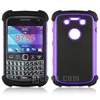 Rugged football textured phone cover for blackberry bold 9790 , pc + tpu hard case for blackberry bold 9790