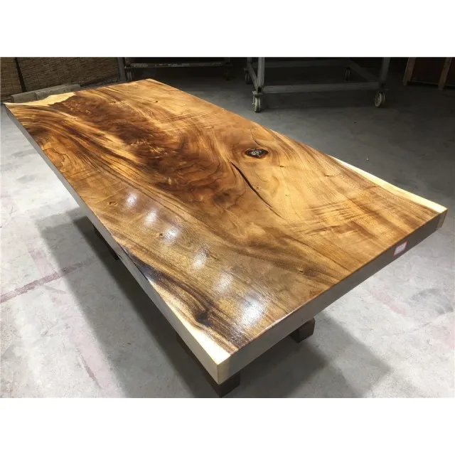 Fabriek Prijs Lange Hele Stuk Boom Log Walnoot Houten Plaat Tafel Top