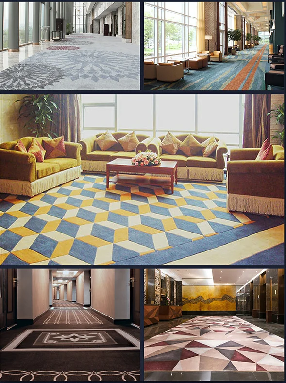 Luxury Hotel Used Corridor Carpet With Floral Wall To Wall Pattern