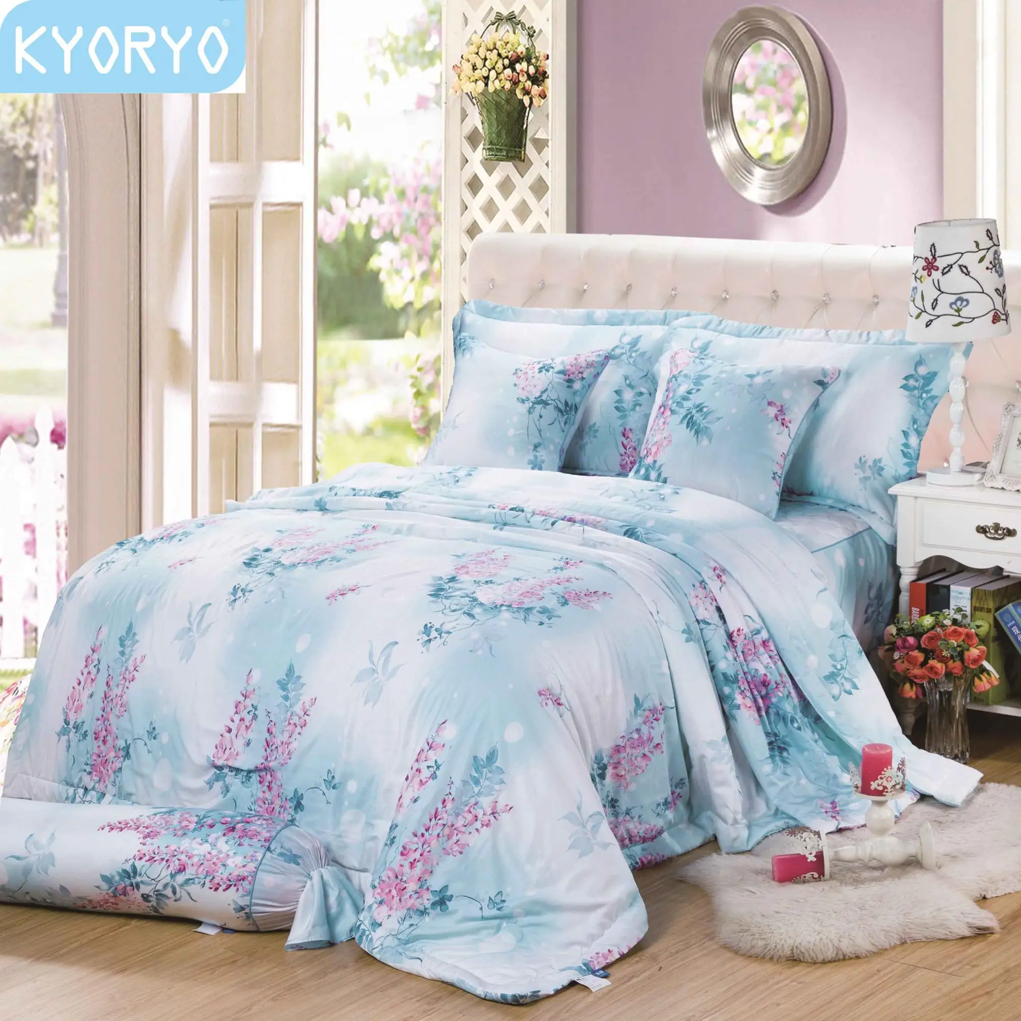 Kyoryo Modal Fabric Summer Use Bed Sheet Cool Summer Quilt Bedding Set