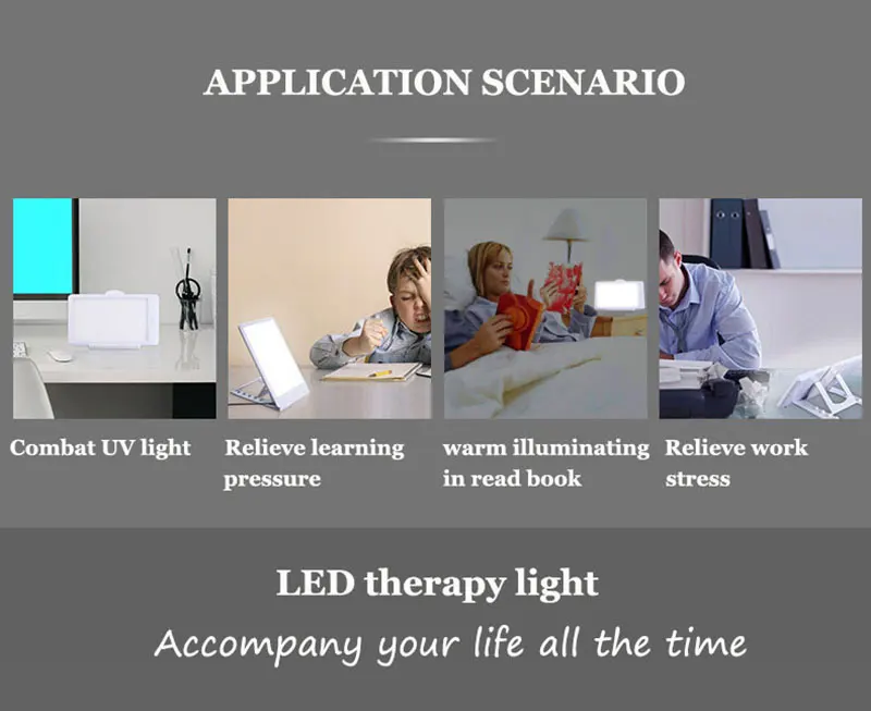 Usa 10000 Lux Adjustable Bright Light Vitamin D Portable Energy