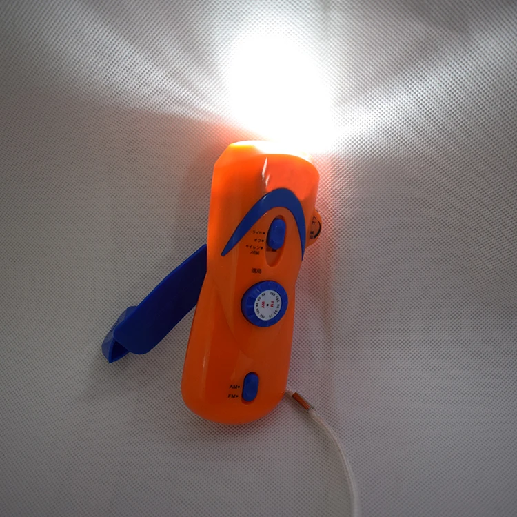 Dynamo Hand Crank Self Powered Am/fm Radio Led Flashlights With Siren ...