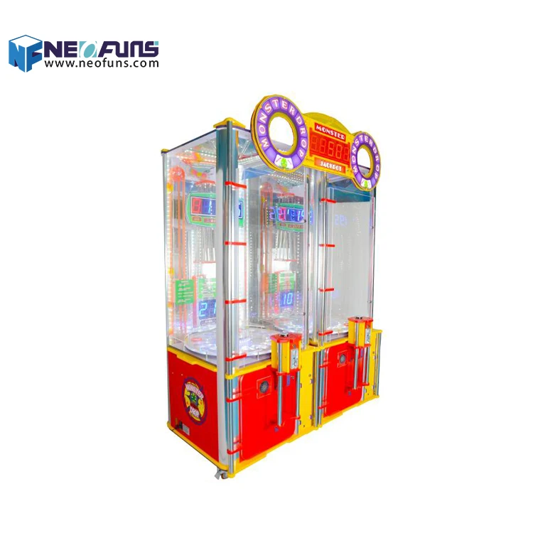High Profit Monster Drop Coin Operated Arcade Game Machine Ticket