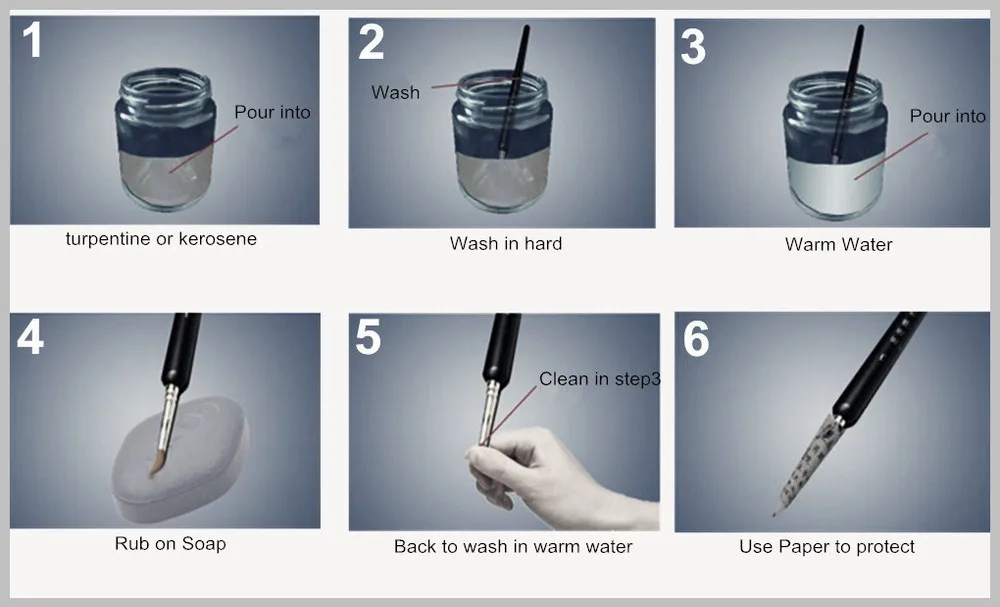 how to clean art paint brushes