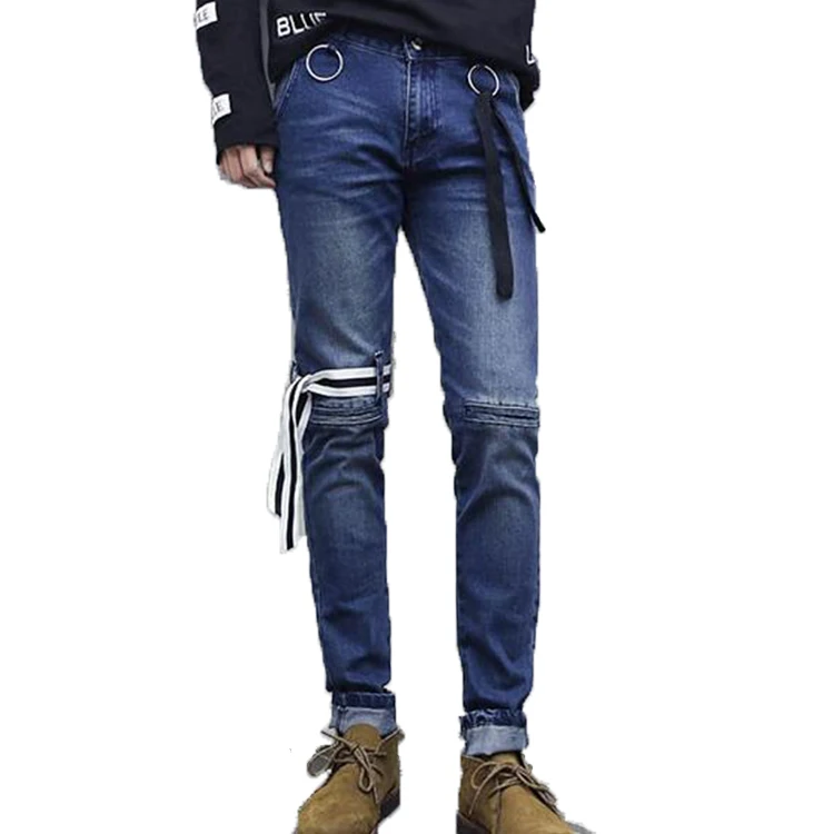 Discount Vintage Slim Fit Jeans With Strap For Men - Buy Slim Fit Jeans ...