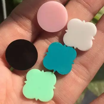 Blank Monogram Jewelry Mint Acrylic Turquoise Stud Earrings Blank Monogram Jewelry Mint Acrylic Turquoise Stud Earrings