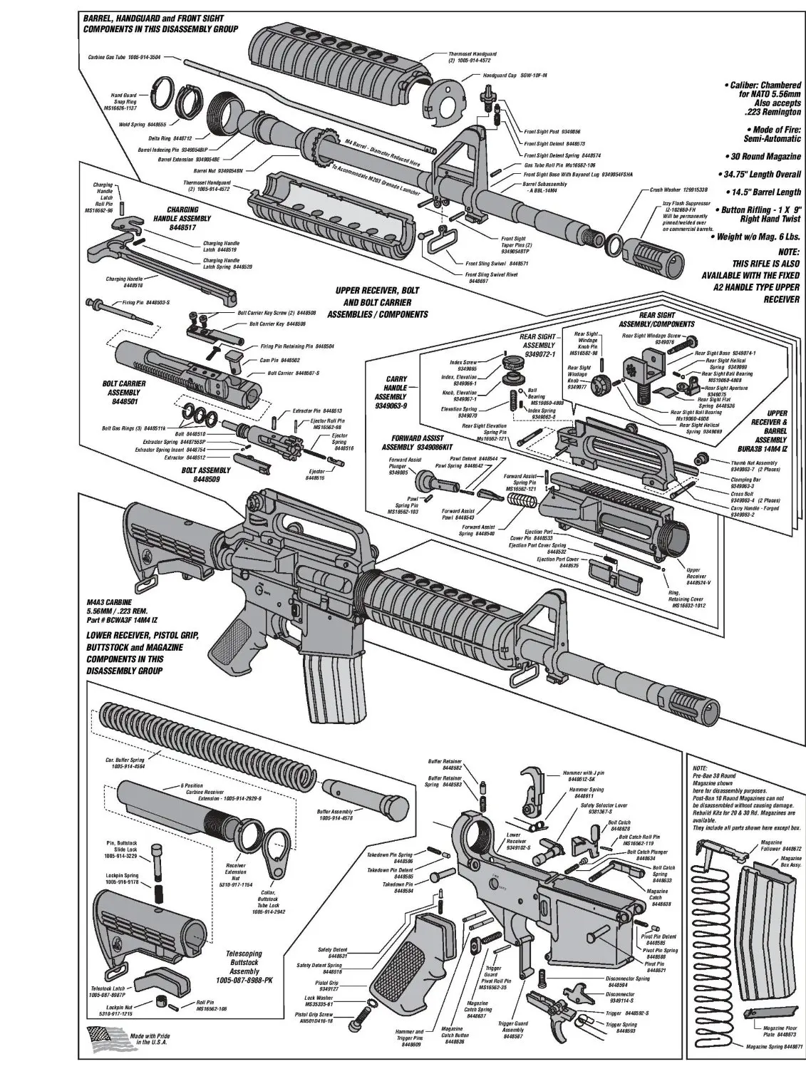 AR 15 Lower Parts Schematic