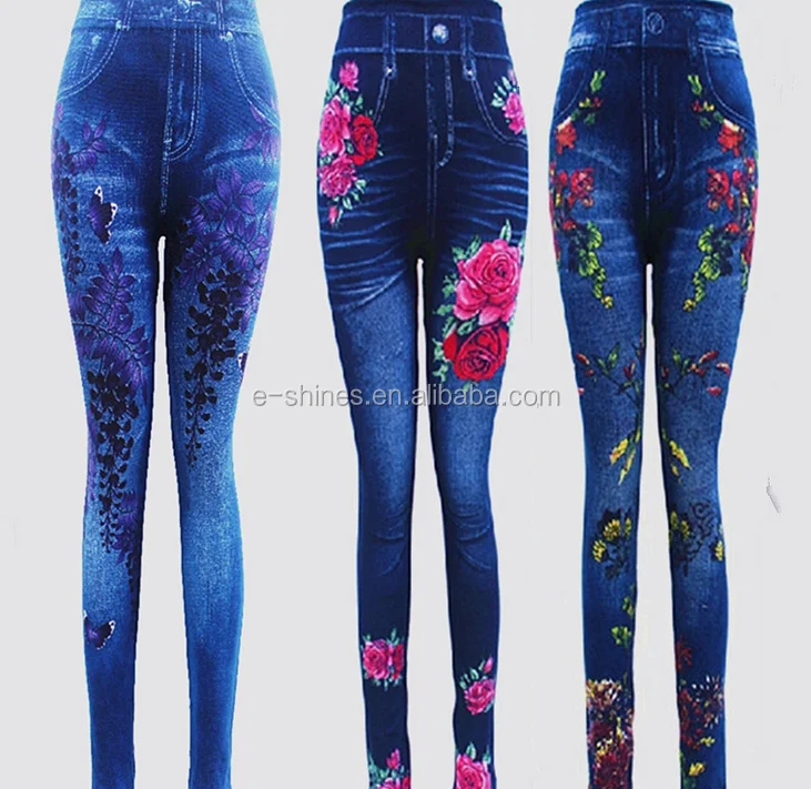 Fashion Women S Pants Stretchy Skinny Slim Jeggings Jeans Look Printed Leggings Buy Fashion Women Leggings Slim Leggings Jeans Look Printesd Leggings Product On Alibaba Com