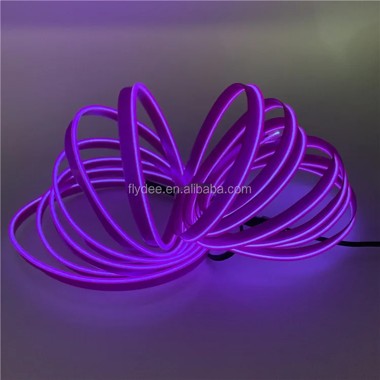 CE bright DC12v electroluminescent wire neon light constant on slow flashing quick flashing