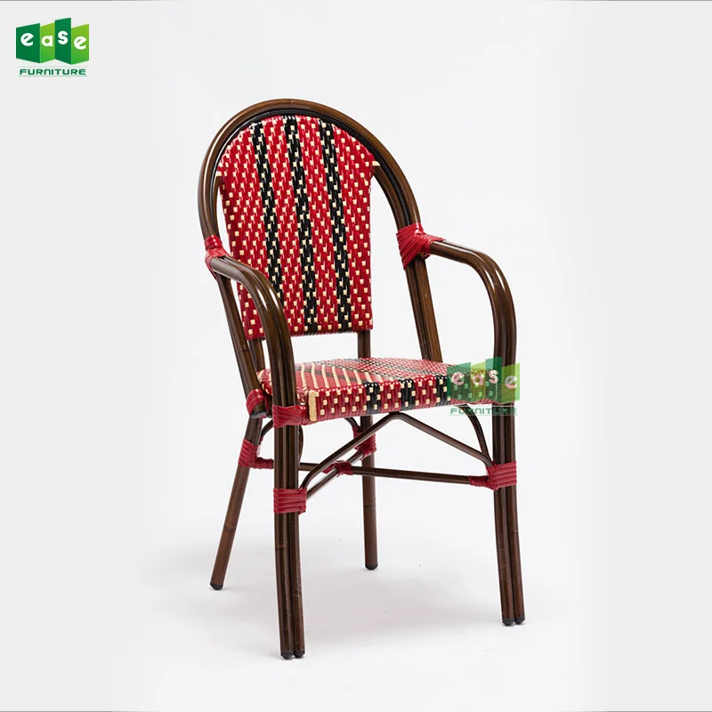 Furniture Rattan Dining Chairs Outdoor Restaurant Seating E200779arm