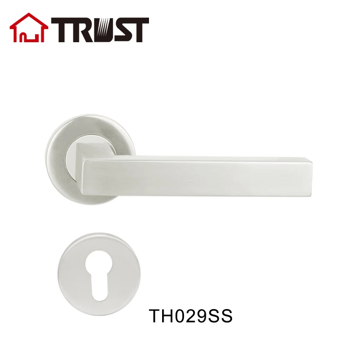 TRUST TH029-SS Custom Luxury Professional Euro Profile 304 Stainless Steel Lever Door Handles