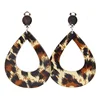 Wholesale Women Jewelry set Plastic Hollow Out Earring Acrylic Leopard Print Ear Stud Party Jewelry