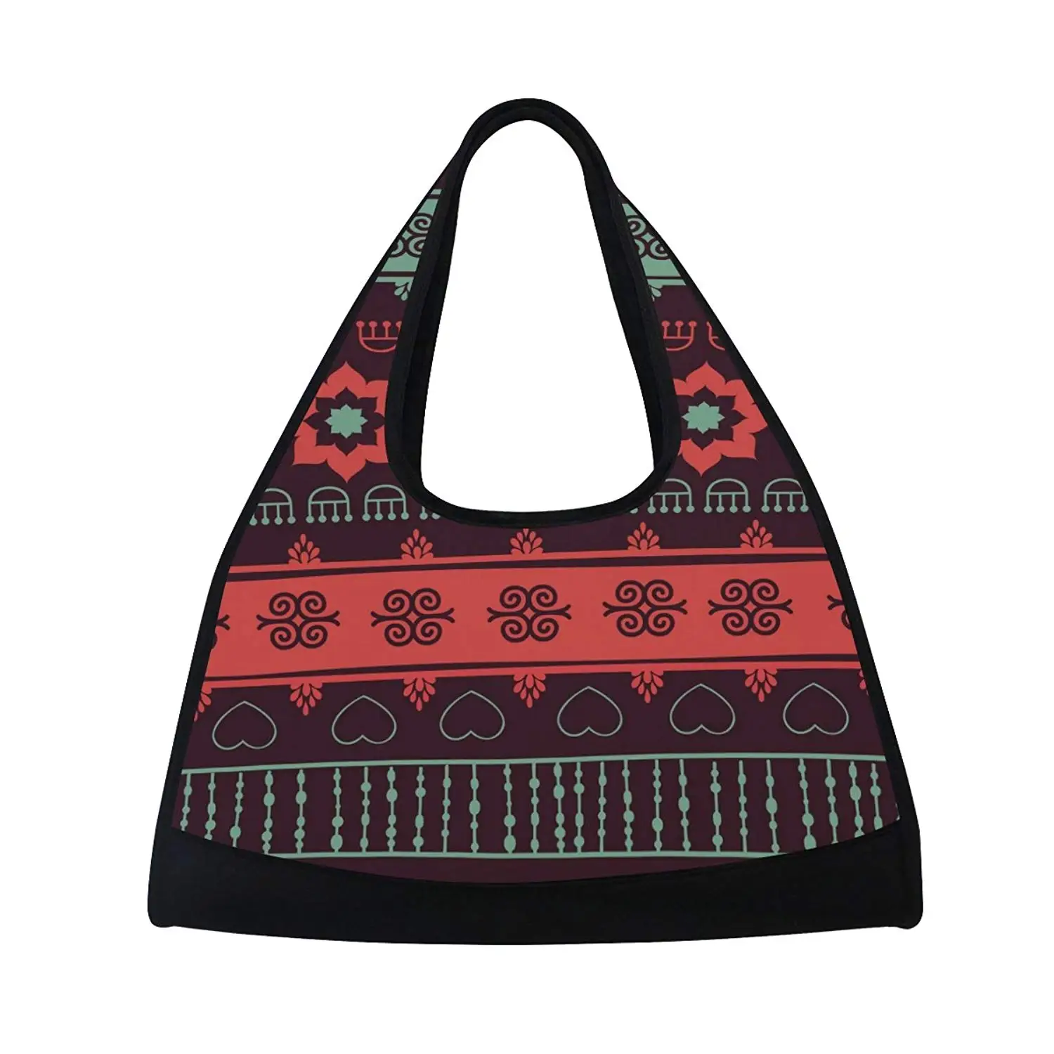 AHOMY Canvas Sports Gym Bag Africa Art Nation Custom Duffel Bag Travel Shoulder Bag