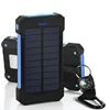 Solar Power Bank 20000mAh Dual USB Li-Polymer Solar Battery Charger Travel Powerbank With A Compass