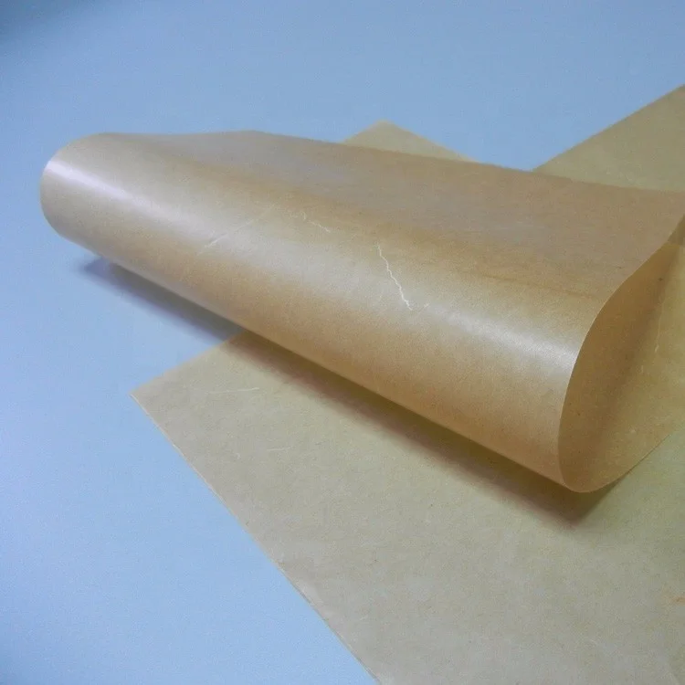 
Top quality non-stick double sided food grade brown silicone grease proof paper 