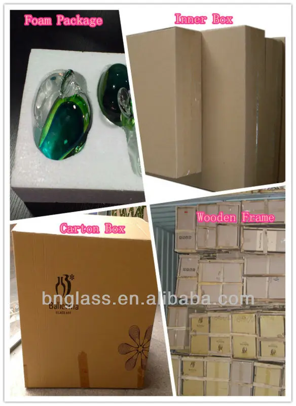 2018 New Design Green Elephant Glass Craft for Home Decor