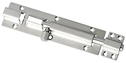 Iron Surface Door Slide Bolt 12 x 2 Inches with 3 Gate Latch Black Powder Coat Finish A29