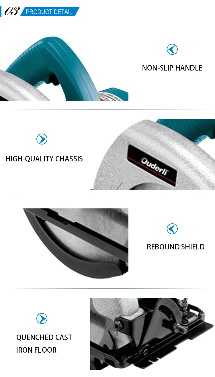 Ouderli brand Powerful Performance 1050W 185mm Electric Circular Saw