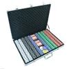 Good Quality 1000 Chips Poker Set Capacity Aluminum Hard Case
