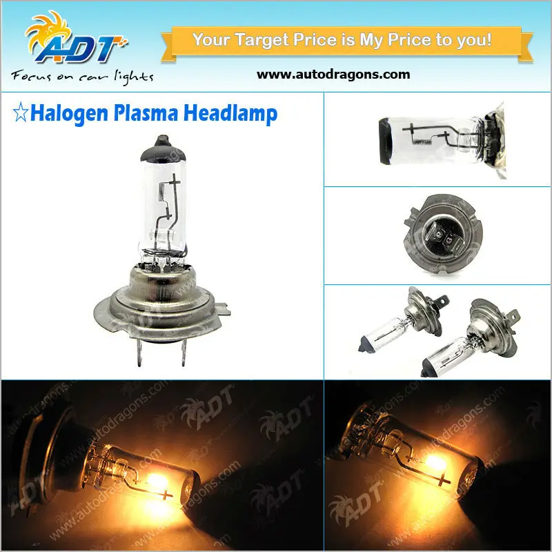 Bulk Deal H7 Headlight Halogen Bulbs,12 Volts 55 Watts Clear Auto Bulbs