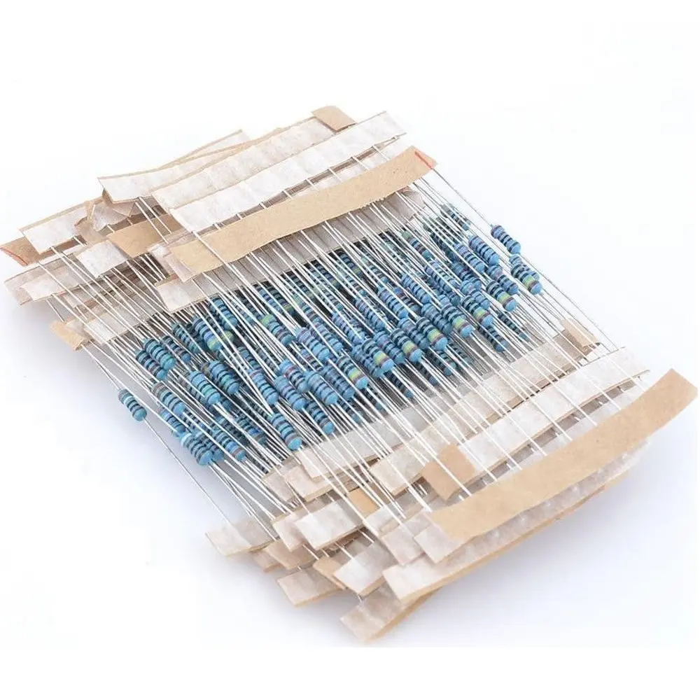 Solu1/4w 100ohm to 2k Resistors Bag 27 Common Resistors Each One 10pcs Total 270pcs//270pcs 100ohm to 2k 1/4w Resistance 5% 27 Kinds Each 10 Colored Ring Resistance