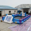 Outdoor human foosball inflatable football field for sale for kids and adults inflatable soccer field fun