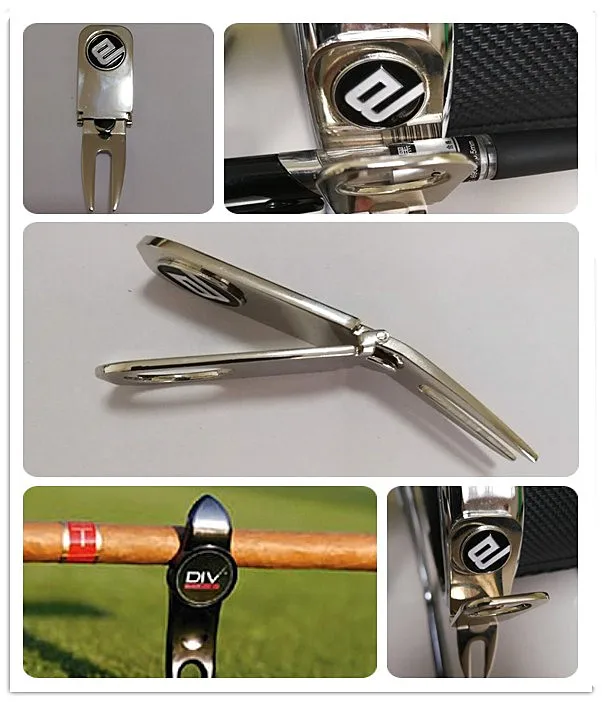 Custom Cigar Holder Golf Divot Tool With Ball Marker Club Gift Buy