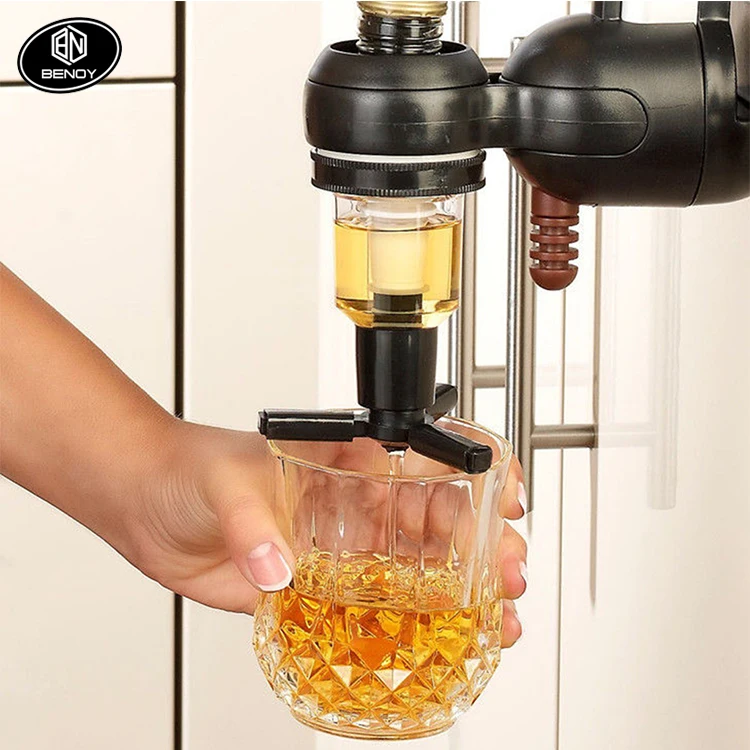 1000cc Single Guns Wine Beverage Liquor Alcohol Beer Dispenser Container Bar Accessories For Scotch, Pump Liquor Dispenser For Home Bar, Vodka, Cocktails, Pump Liquor Dispenser For Home Bar, 1000c