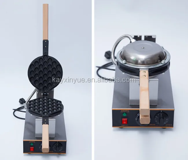 vente chaude 220v commerciale rotation hong kong oeuf gaufrier anti-bâton  bulle gaufre faisant la machine avec qq