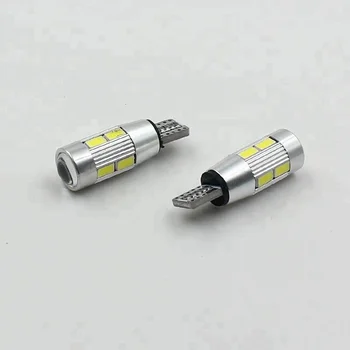 Aluminum T10 501 10smd Canbus Led Light With Projector Lens 5630 Car ...
