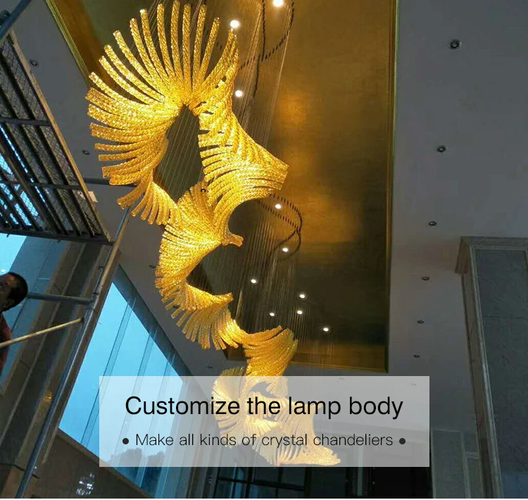 Contemporary Decoration indoor LED Glass chandelier pendant ceiling lamp