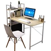 Customized Size Modern Style Detachable Office Table With Bookcase Wood Computer Desk