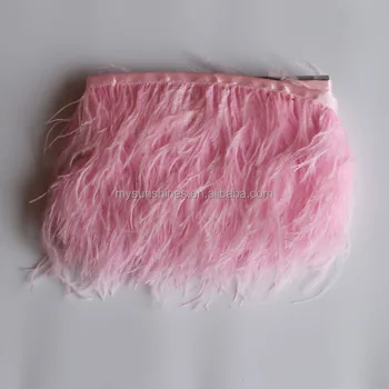pink ostrich feather trim