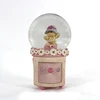 Glsaa snow globe resin base custom made with box for jewelry storage
