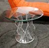 Costom Pure Unique Simple Perspex Clear Acrylic Round Sofa Table