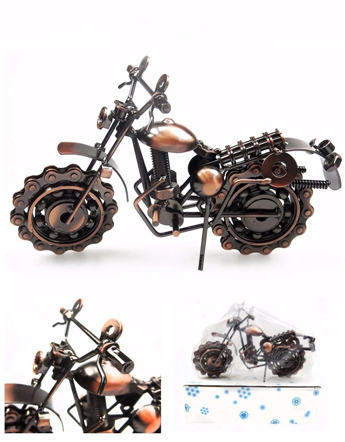 Metal Motorbike Model Motor Figurine Iron Motorcycle Model Birthday