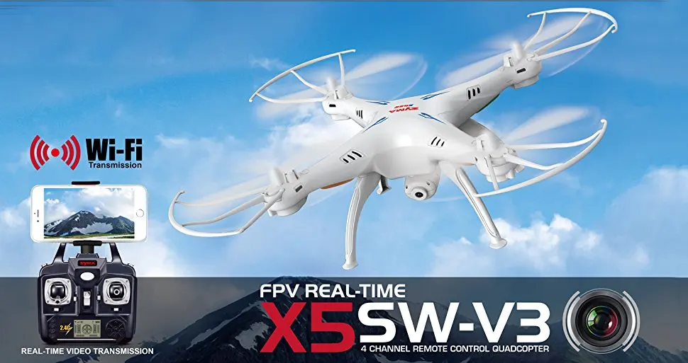 Syma X5SW-V3 Wifi FPV RC Drone Quadcopter 2.4Ghz 6-Axis Gyro with Headless Mode