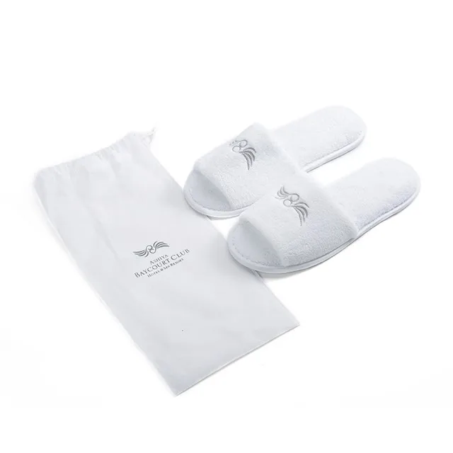 Coralfleece Hotel Slippers,Hotel Guest Room Slippers With Nonwoven Bag