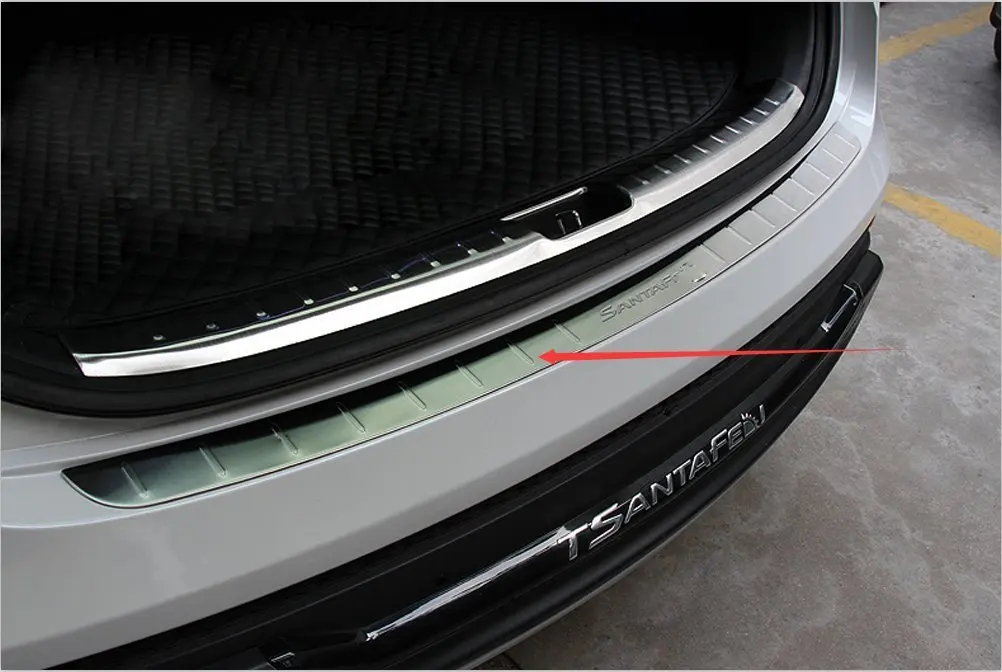 Rear Bumper Sill Plate Guard for Hyundai Santa Fe 2013-2016 Scuff Protectors