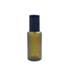 Cheap price stock products 100ml frosted green plastic bottle with matte black pump