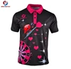 sublimated custom dart t shirt Design your own dart shirts jersey polo with pockets for team