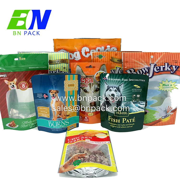 Eco Friendly Stand Up Pouch With Print Clear Glossy Plastic Pet Pouch