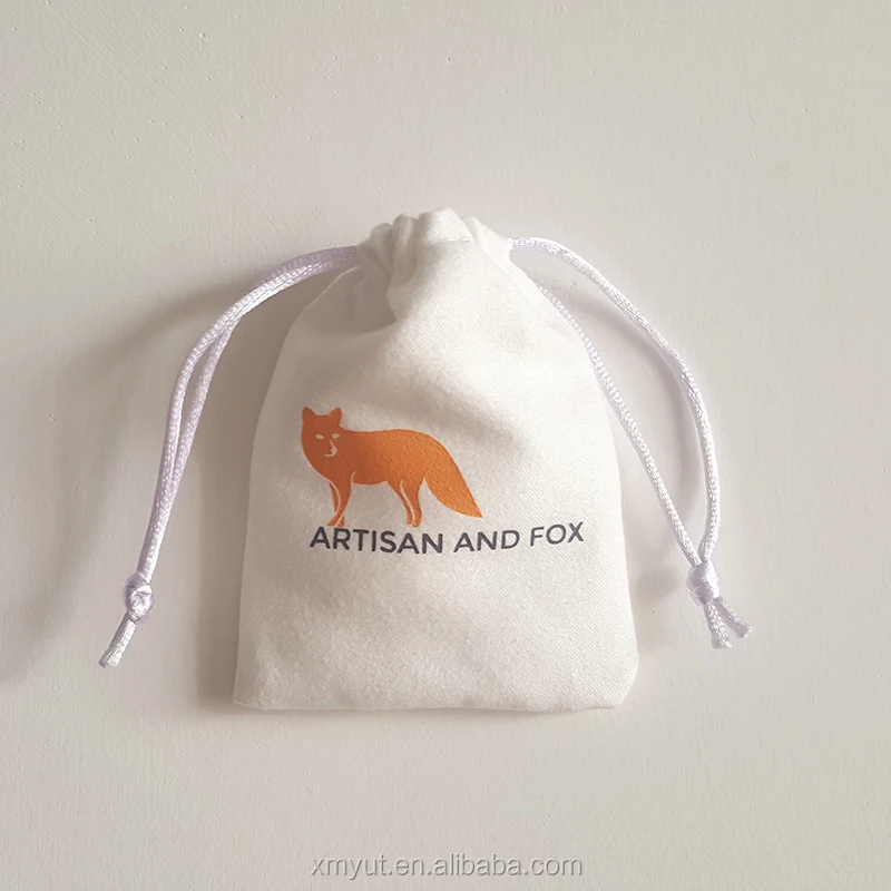Custom Suede Jewelry Drawstring Pouch with logo Wholesale