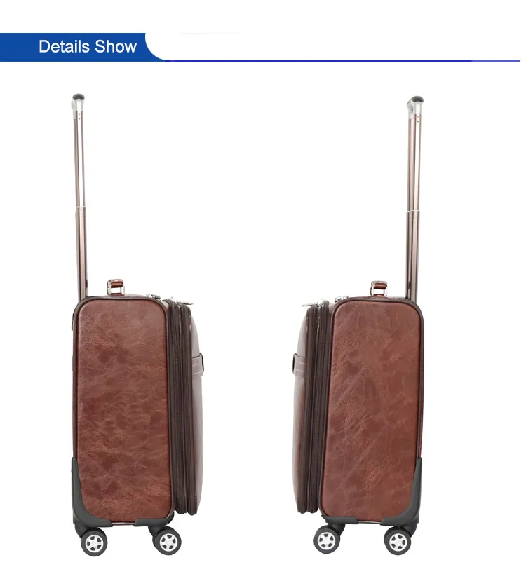 Pu Luggage Carry On Wheeled Leather Cabin Luggage Buy Cabin Luggage