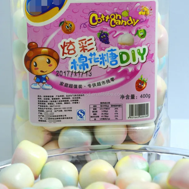 hand-made oval shape sweet candy cotton candy sweet fruity